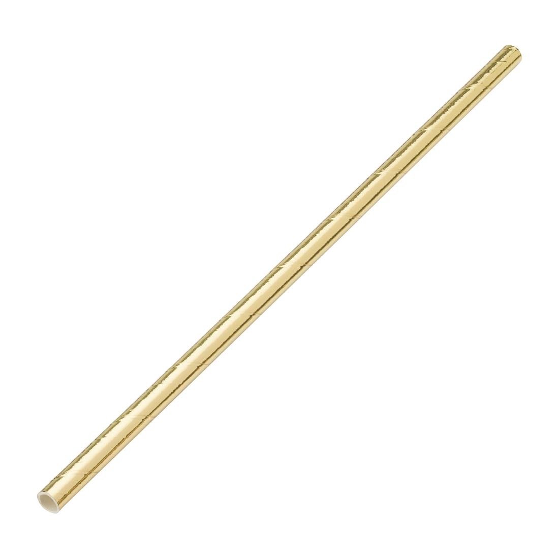 Utopia Biodegradable Paper Straws Gold (Pack of 250)