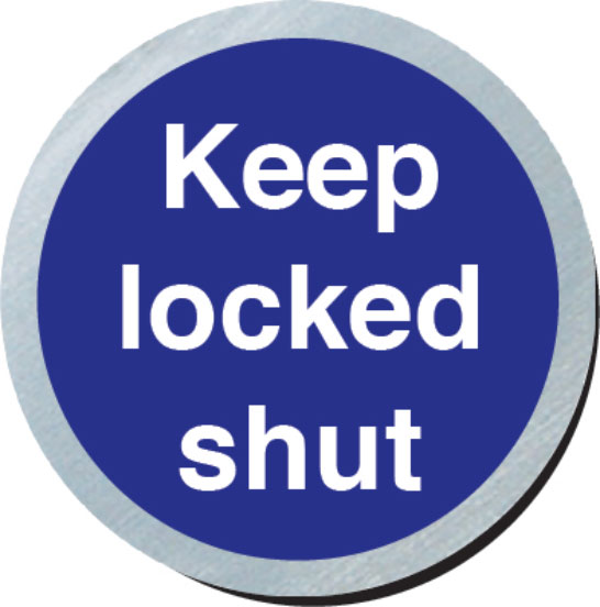 Keep Locked Shut Door Sign Disc