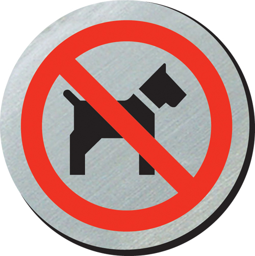 No Dogs Door Sign Disc