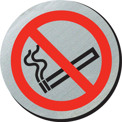 No Smoking Door Sign Disc