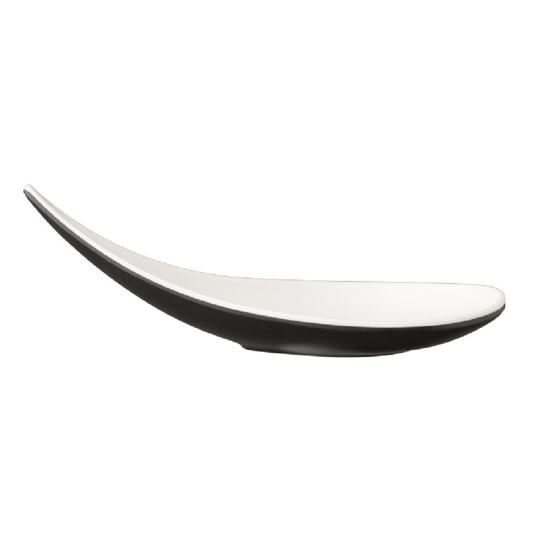 APS Boat Canape Spoon 145mm White and Black