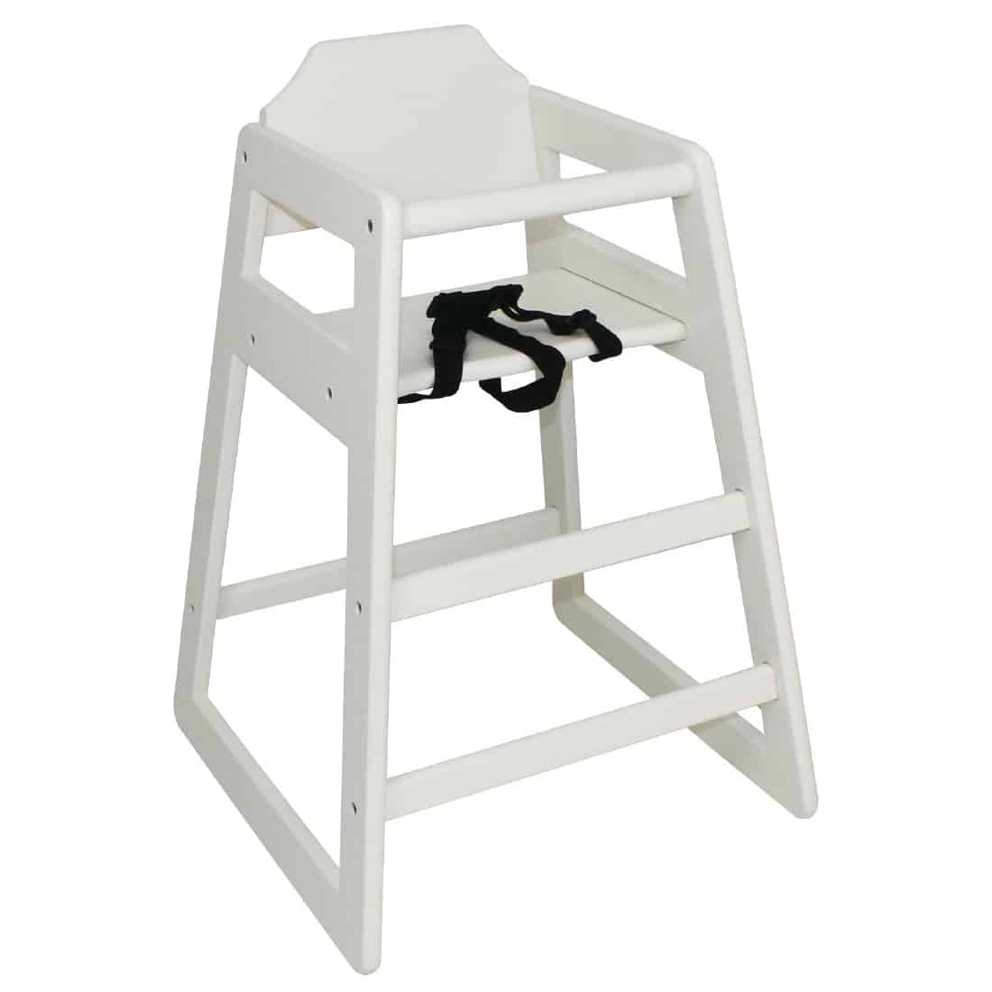white and wood high chair