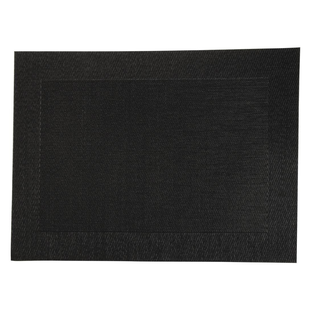 Woven PVC Black Table Mat