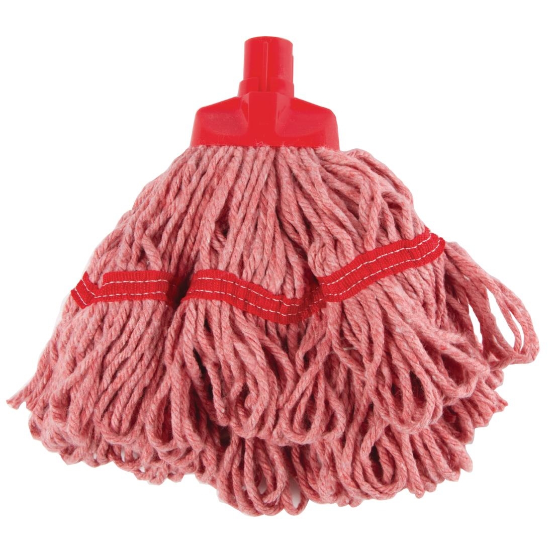 Scot Young SYR Kentucky Mop Head in Red Made of Loop Cotton Colour Coded 