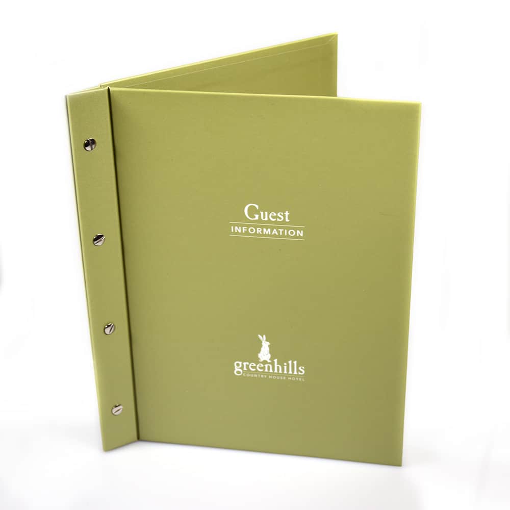 Printed Guest Room Folders Hotel Compendium Folder Smart