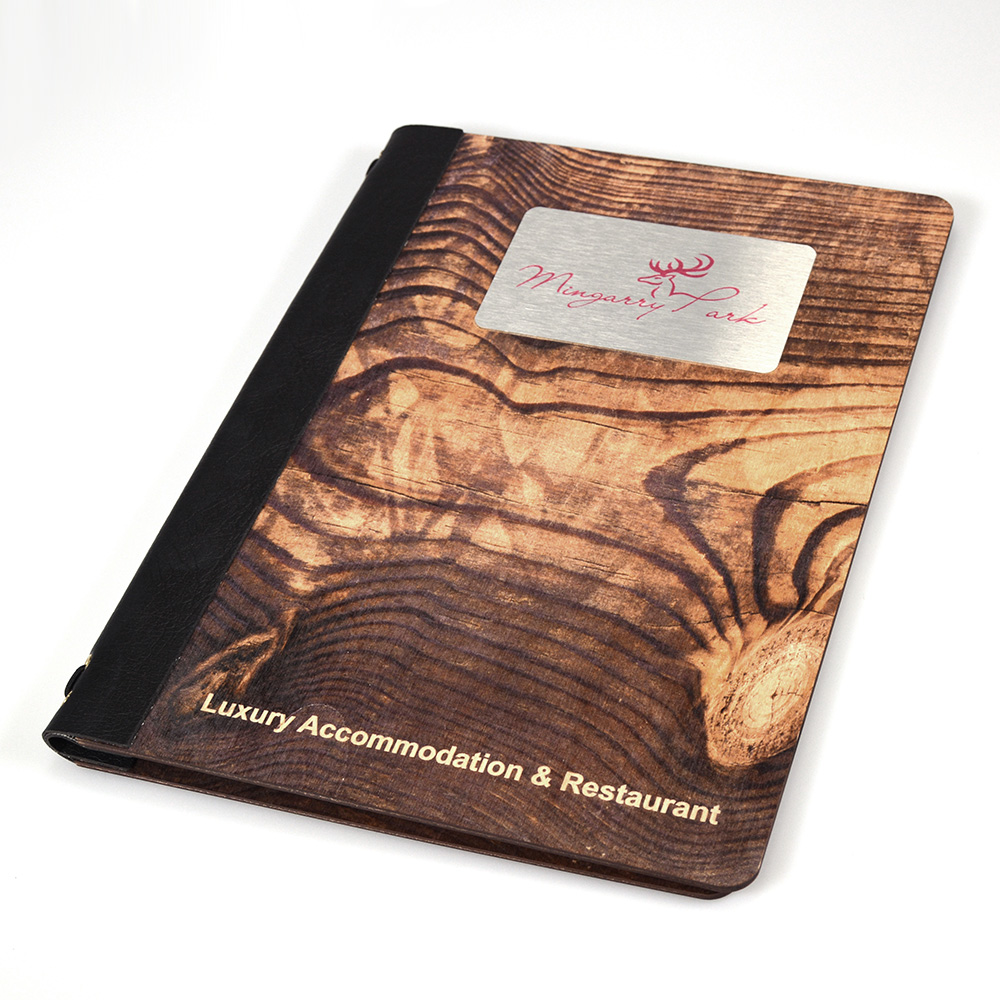 Digitally Printed Wood Veneer Menu Covers
