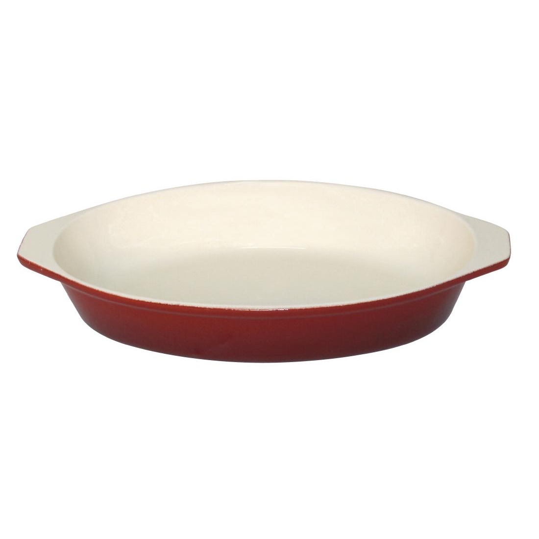 Vogue Red Oval Cast Iron Gratin Dish 650ml by Vogue-GH317 - Smart ...