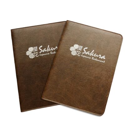 Elephant Grained Leather Menu Covers