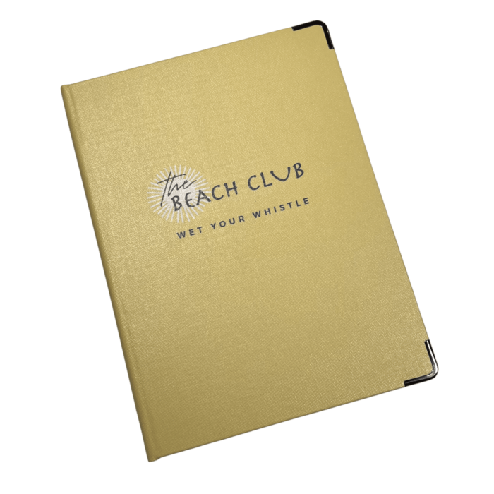 Yellow Soho Buckram Menu Covers