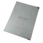 Silver Buckram Menu Covers