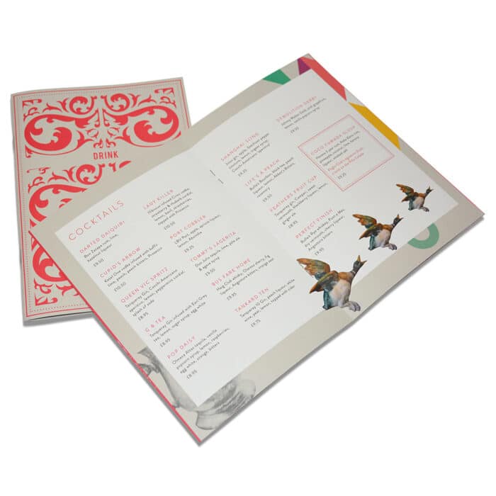 Printed Menu - Smart Hospitality Supplies