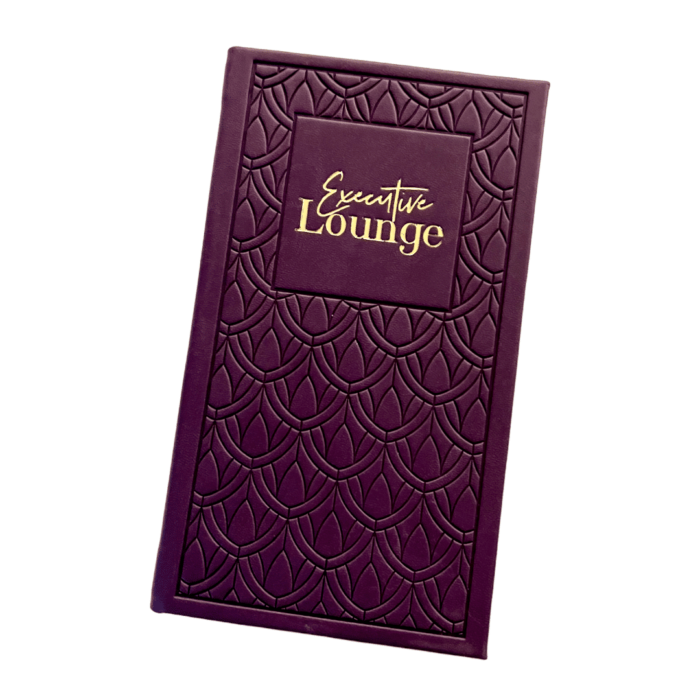 Purple Vivella Menu Cover