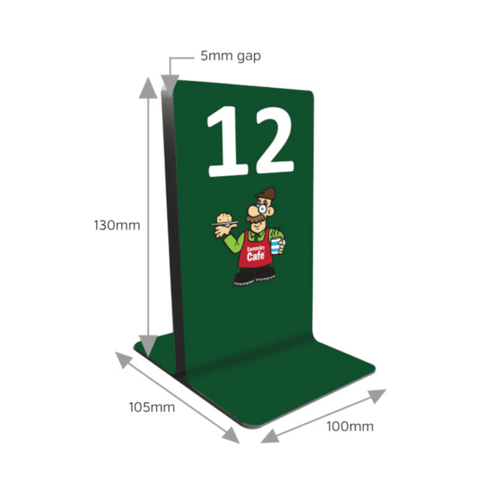 Numbered Single Channel Metal Menu Holders