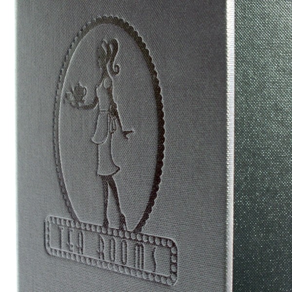 menu cover soho buckram black foil