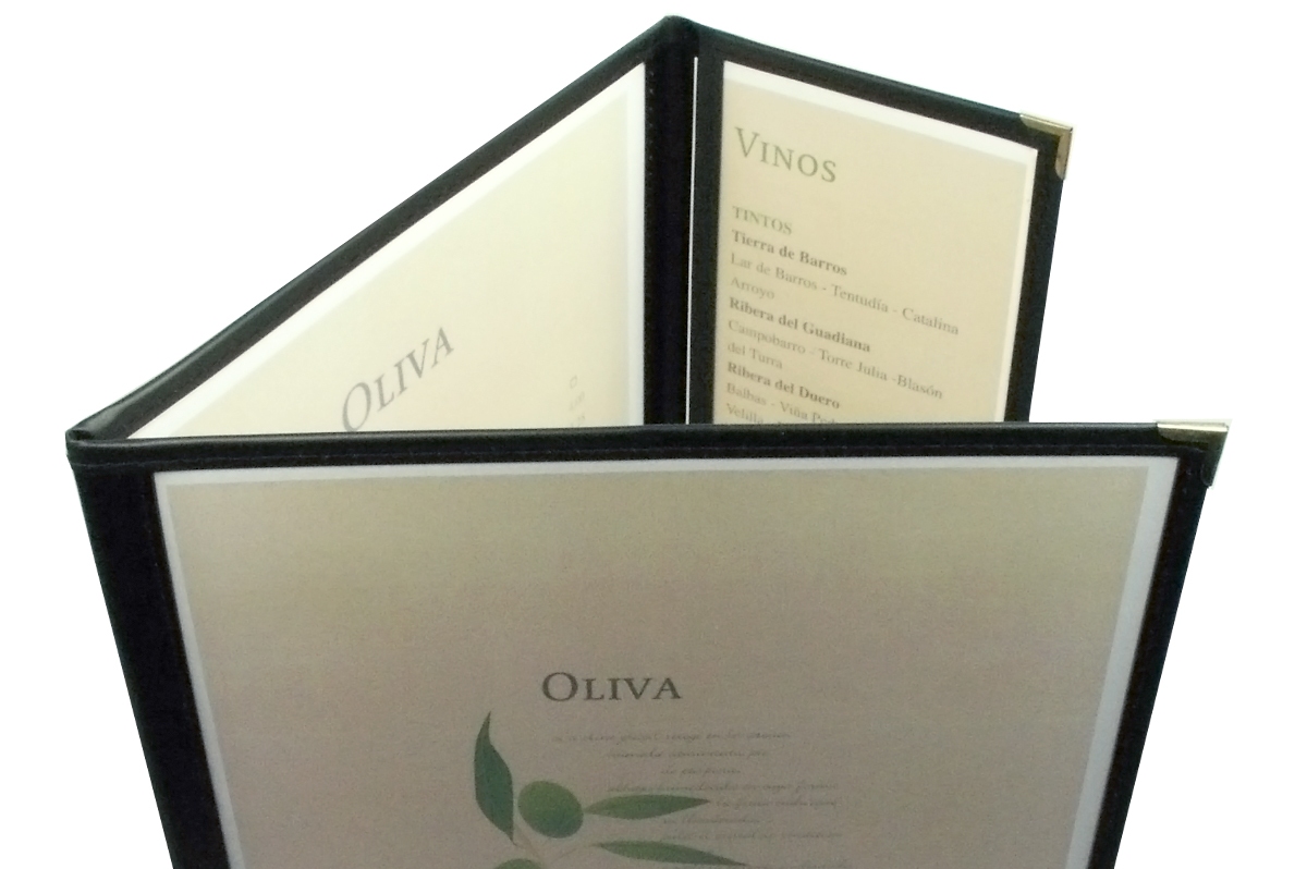 menu covers duo american framed menu black