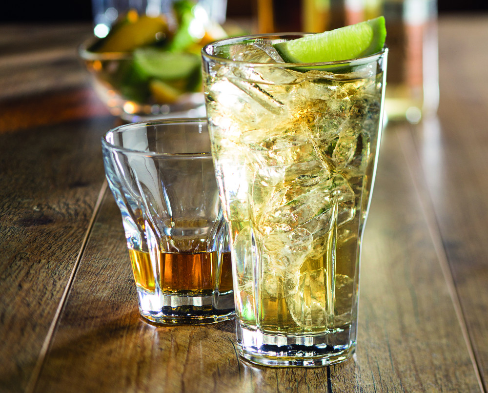 rum hiball glass