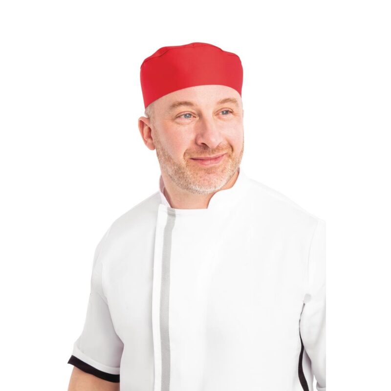 Whites Chefs Skull Cap Red