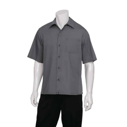 Chef Works Unisex Cool Vent Grey Chefs Shirt