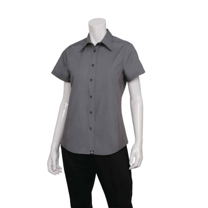 Chef Works Womens Grey Cool Vent Chefs Shirt