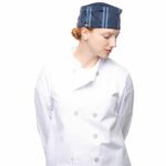 Chef Works Presidio Navy Satin Stripe Cool Vent Beanie
