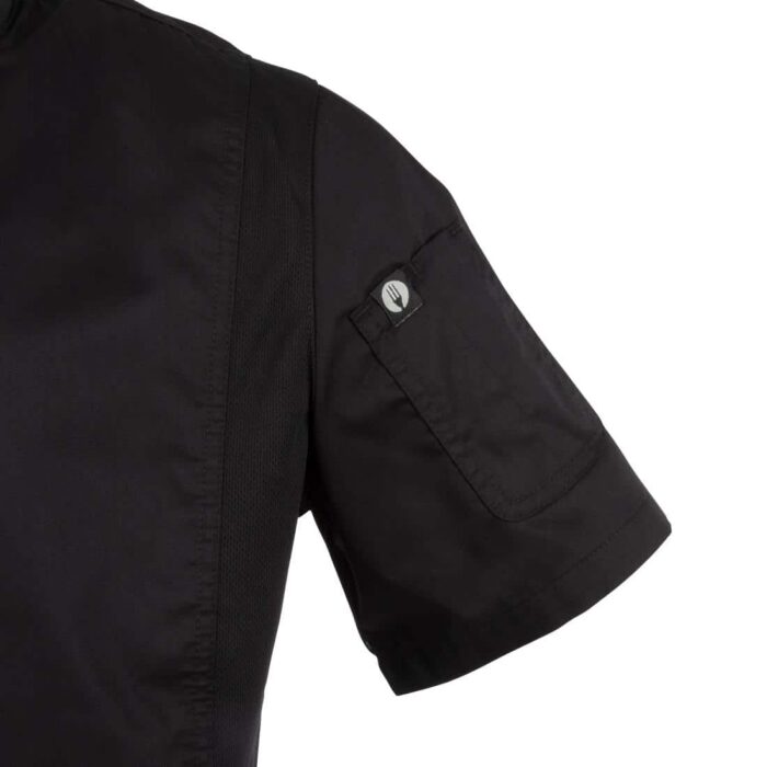 Chef Works Springfield Zipper Black Men’s Chefs Jacket