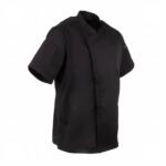 Chef Works Springfield Zipper Black Men’s Chefs Jacket