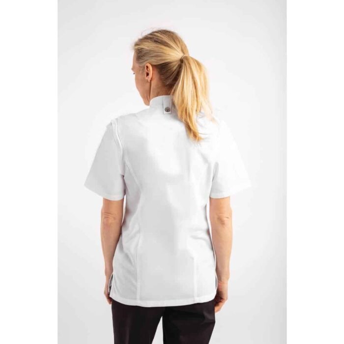 Chef Works Womens Springfield White Zip Chefs Jacket