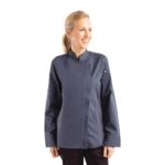 Chef Works Blue Hartford Lightweight Zip Womens Chef Jacket