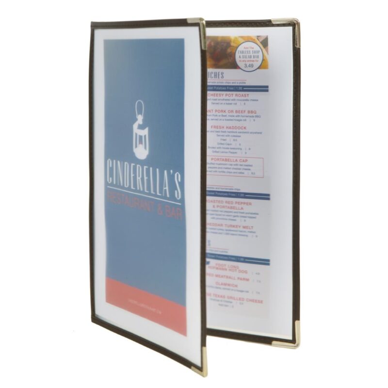 Securit Crystal Double Sided Menu Cover - A4 Double