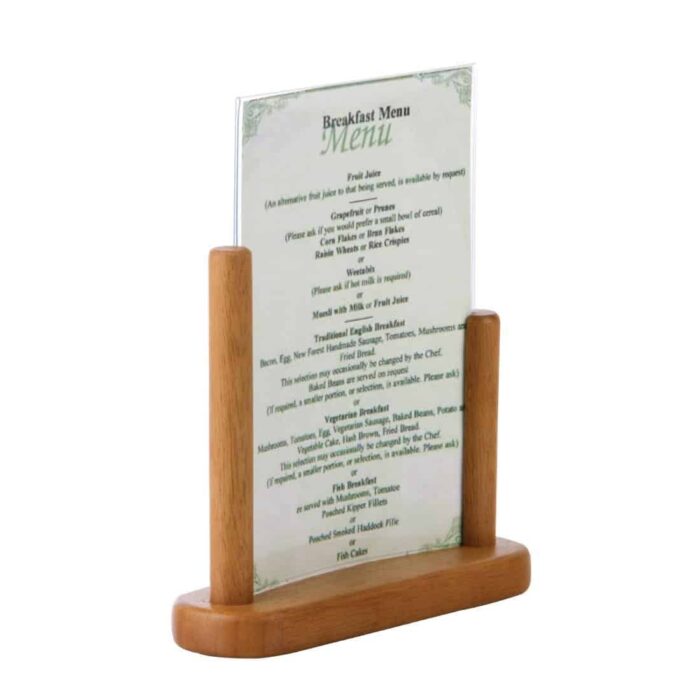 Securit Acrylic Menu Holder With Wooden Frame A5 - CE408 - Smart Hospitality Supplies