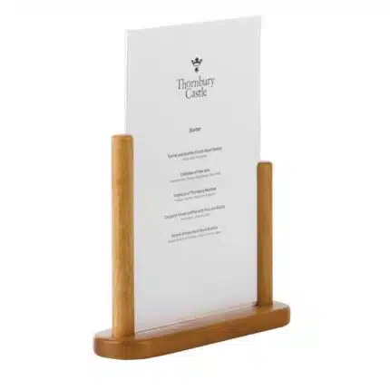 Securit Acrylic Menu Holder With Wooden Frame A4 - CE408 - Smart Hospitality Supplies