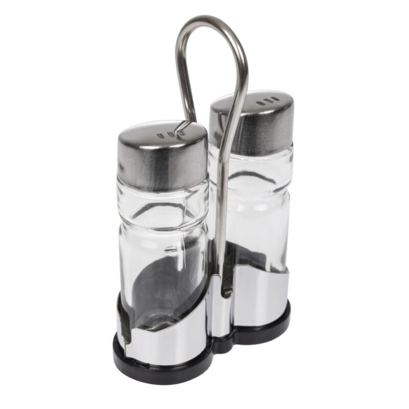 Salt and Pepper Cruet Set and Stand - Smart Hospitality Supplies