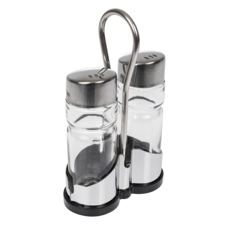 Salt and Pepper Cruet Set and Stand - Smart Hospitality Supplies