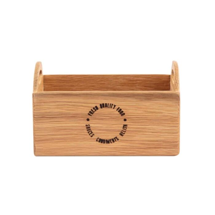 Olympia Oak Printed Table Caddy 230mm - Smart Hospitality Supplies