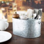Olympia Galvanised Steel Table Tidy - Smart Hospitality Supplies