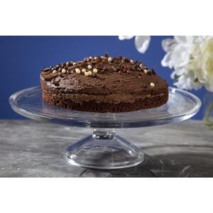 Olympia Glass Cake Stand Base - With Cake