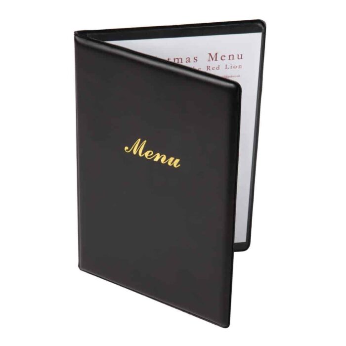 Olympia PVC Menu Cover Black A4