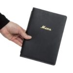 Olympia Faux Leather Menu Cover A5 Black
