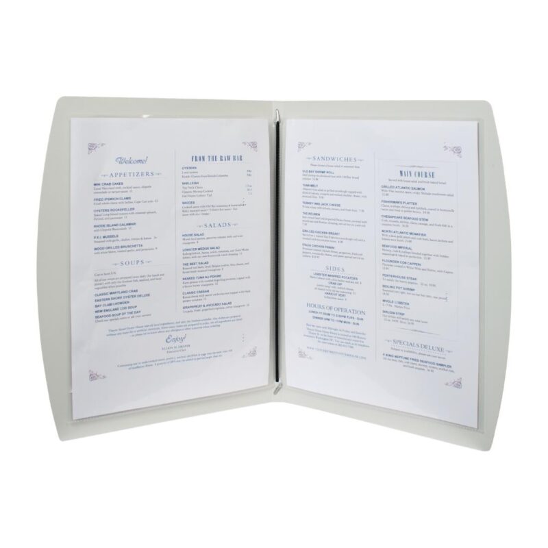 Securit Rio Menu Cover Silver A4