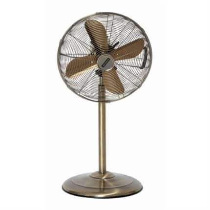 16" Oscillating Antique Brass Standing Fan - Electrical