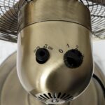 16" Oscillating Antique Brass Standing Fan - Electrical