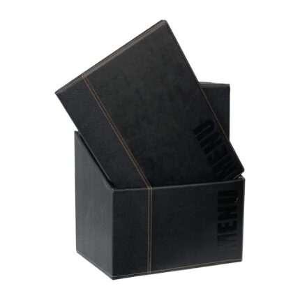Securit Contemporary Menu Covers and Storage Box A4 Black