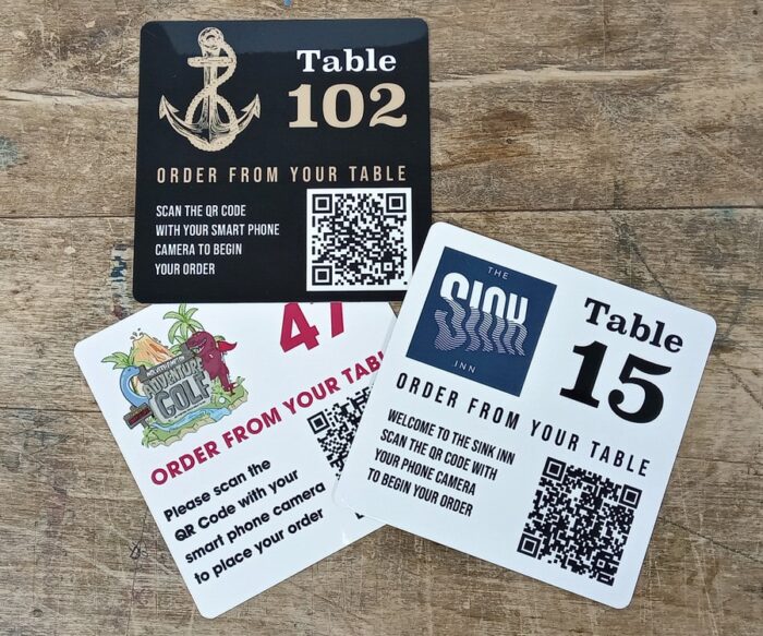 QR Code Full Colour Table Number 100 x 100mm