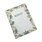 Printed Menu Cover with Green Foil