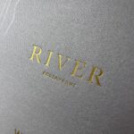 Buckram Menu Cover Gold and Silver Foil