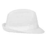 Trilby Hat with Net Snood White