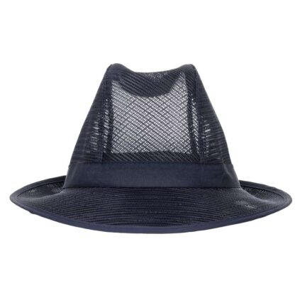 Trilby Hat with Net Snood Navy Blue