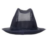 Trilby Hat with Net Snood Navy Blue