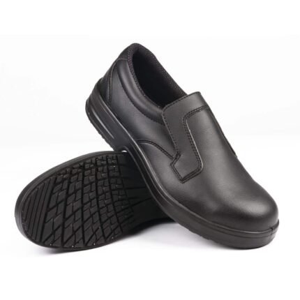 Lites Black Slip On Safety Shoes