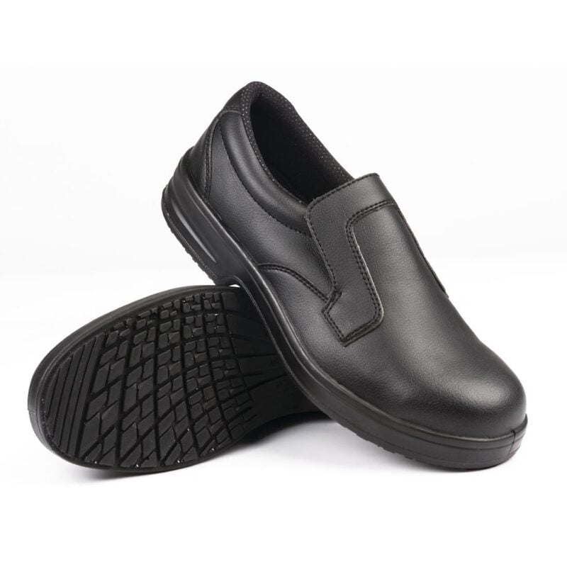 Lites Black Slip On Safety Shoes